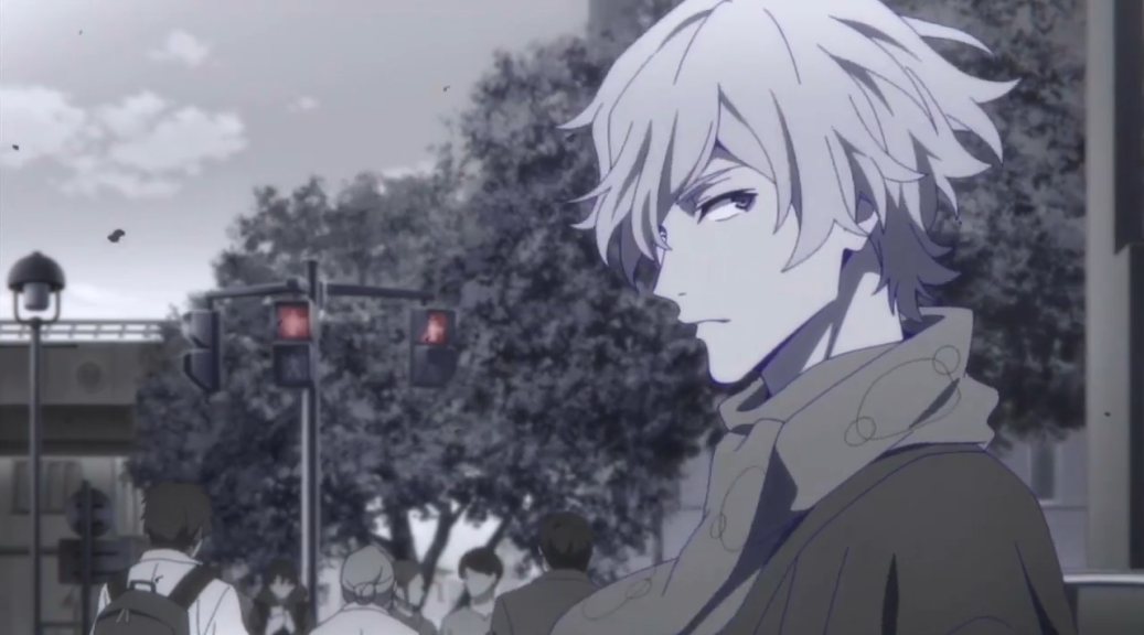 A younger Fukuzawa, a swordsman and assassin with light hair and a scarf, appears in a flashback at the beginning of Season 4 Episode 1 of the anime "Bungo Stray Dogs."
